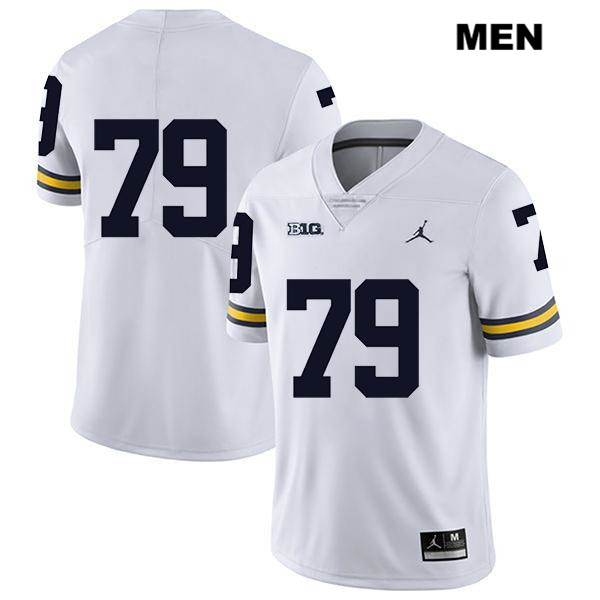 Men's NCAA Michigan Wolverines Greg Robinson #79 No Name White Jordan Brand Authentic Stitched Legend Football College Jersey KS25E18QO